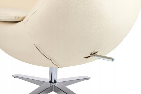 King Home Fotel obrotowy z funkcją bujania EGG SZEROKI VELVET beżowy.56 - welur, podstawa stal polerowana King Home Fotel obrotowy z funkcją bujania EGG SZEROKI VELVET beżowy.56 - welur, podstawa stal polerowana