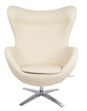 King Home Fotel obrotowy z funkcją bujania EGG SZEROKI VELVET beżowy.56 - welur, podstawa stal polerowana King Home Fotel obrotowy z funkcją bujania EGG SZEROKI VELVET beżowy.56 - welur, podstawa stal polerowana
