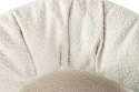 King Home Fotel LOW TEDDY beżowy tkanina - podstawa stal lakierowana brązowa