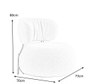 King Home Fotel LOW TEDDY beżowy tkanina - podstawa stal lakierowana brązowa King Home Fotel LOW TEDDY beżowy tkanina - podstawa stal lakierowana brązowa