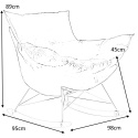 King Home Fotel bujany tapicerowan SWING VELVET jasny róż z poduszką odpinaną korpus metal stelaż stal miedziany drewniane płozy King Home Fotel bujany tapicerowan SWING VELVET jasny róż z poduszką odpinaną korpus metal stelaż stal miedziany drewniane płozy