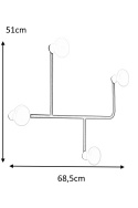 King Home Wieszak LEWIS - MDF, metal czarny, kolorowe uchwyty King Home Wieszak LEWIS - MDF, metal czarny, kolorowe uchwyty