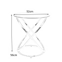 Signal ŁAWA EOS C SZKŁO TRANSPARENTNY/ METAL CHROM FI 52 - stolik do salonu okrągły szklany Signal ŁAWA EOS C SZKŁO TRANSPARENTNY/ METAL CHROM FI 52 - stolik do salonu okrągły szklany