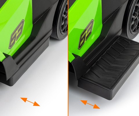 Milly Mally Pojazd z rączką LAMBORGHINI ESSENZA SC V12 Green - jeździk samochód zielony, skrętne koła, kierownica z dźwiękiem Milly Mally Pojazd z rączką LAMBORGHINI ESSENZA SC V12 Green - jeździk samochód zielony, skrętne koła, kierownica z dźwiękiem