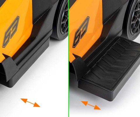 Milly Mally Pojazd z rączką LAMBORGHINI ESSENZA SC V12 Orange - jeździk samochód pomarańcz, skrętne koła, kierownica z dźwiękiem Milly Mally Pojazd z rączką LAMBORGHINI ESSENZA SC V12 Orange - jeździk samochód pomarańcz, skrętne koła, kierownica z dźwiękiem