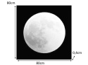 SIGNAL OBRAZ MOON 80X80 - obraz na szkle hartowanym, księżyc czarne tło