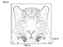 SIGNAL OBRAZ PANTHER 80X80 - obraz na szkle hartowanym, pantera czarno biały SIGNAL OBRAZ PANTHER 80X80 - obraz na szkle hartowanym, pantera czarno biały
