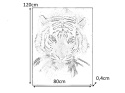 SIGNAL OBRAZ TIGER 80X120 - obraz na szkle hartowanym, tygrys czarno biały