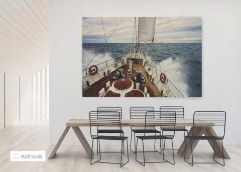 SIGNAL OBRAZ YACHT 120X80 - obraz na szkle hartowanym, statek na morzu SIGNAL OBRAZ YACHT 120X80 - obraz na szkle hartowanym, statek na morzu