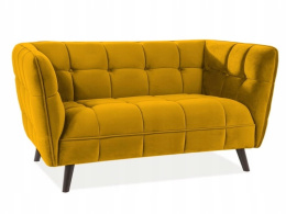 SIGNAL SOFA CASTELLO 2 VELVET CURRY BLUVEL 68 / WENGE