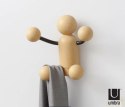 Umbra UMBRA wieszak ścienny WOODY WALL HOOK czarny/naturalny - drewniany wieszak na ubrania - 4 haczyki - kształt ludzika Umbra UMBRA wieszak ścienny WOODY WALL HOOK czarny/naturalny - drewniany wieszak na ubrania - 4 haczyki - kształt ludzika