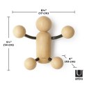 Umbra UMBRA wieszak ścienny WOODY WALL HOOK czarny/naturalny - drewniany wieszak na ubrania - 4 haczyki - kształt ludzika Umbra UMBRA wieszak ścienny WOODY WALL HOOK czarny/naturalny - drewniany wieszak na ubrania - 4 haczyki - kształt ludzika