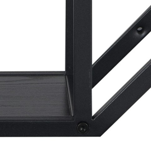 ACTONA Półka ścienna Seaford Octagon czarna - półki MDF, oprawa czarna metalowa - styl industrialny ACTONA Półka ścienna Seaford Octagon czarna - półki MDF, oprawa czarna metalowa - styl industrialny