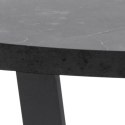 Actona ACTONA stół do jadalni AMBLE 77 czarny - okrągły, blat z płyty melaminowanej imitującej marur, nogi krzyżowe metalowe