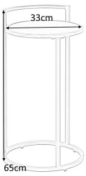 Actona ACTONA stolik kawowy SEAFORD 33x65, MDF fornir dąb, metal malowany czarny Actona ACTONA stolik kawowy SEAFORD 33x65, MDF fornir dąb, metal malowany czarny
