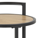 Actona ACTONA stolik kawowy SEAFORD 33x65, MDF fornir dąb, metal malowany czarny Actona ACTONA stolik kawowy SEAFORD 33x65, MDF fornir dąb, metal malowany czarny