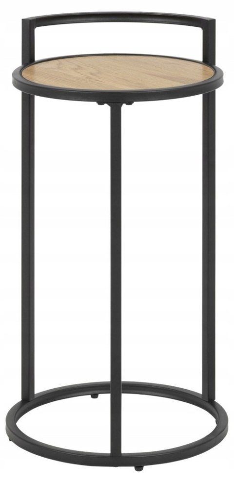 Actona ACTONA stolik kawowy SEAFORD 33x65, MDF fornir dąb, metal malowany czarny Actona ACTONA stolik kawowy SEAFORD 33x65, MDF fornir dąb, metal malowany czarny