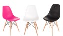 D2.DESIGN Krzesło P016W tworzywo PP czarne, drewniane nogi D2.DESIGN Krzesło P016W tworzywo PP czarne, drewniane nogi