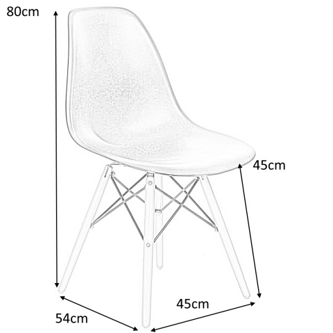 D2.DESIGN Krzesło P016W tworzywo PP czarne/dark drewno ciemny naturalny D2.DESIGN Krzesło P016W tworzywo PP czarne/dark drewno ciemny naturalny