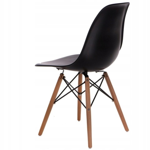 D2.DESIGN Krzesło P016W tworzywo PP czarne/dark drewno ciemny naturalny D2.DESIGN Krzesło P016W tworzywo PP czarne/dark drewno ciemny naturalny