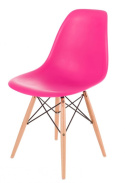 D2.DESIGN Krzesło P016W tworzywo PP dark pink, drewniane nogi - różowe D2.DESIGN Krzesło P016W tworzywo PP dark pink, drewniane nogi - różowe