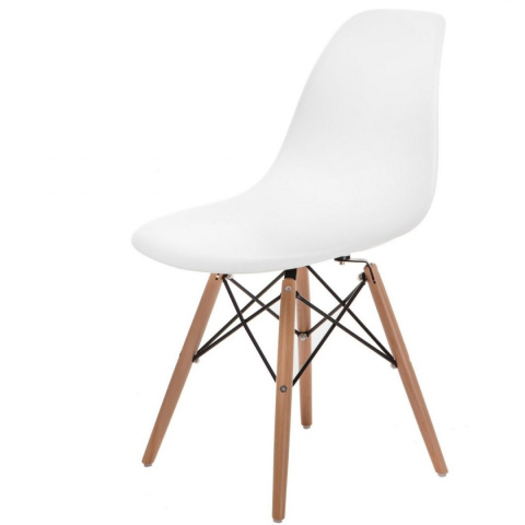 D2.DESIGN Krzesło P016W tworzywo PP białe, drewniane nogi wygodne i funkcjonalne D2.DESIGN Krzesło P016W tworzywo PP białe, drewniane nogi wygodne i funkcjonalne