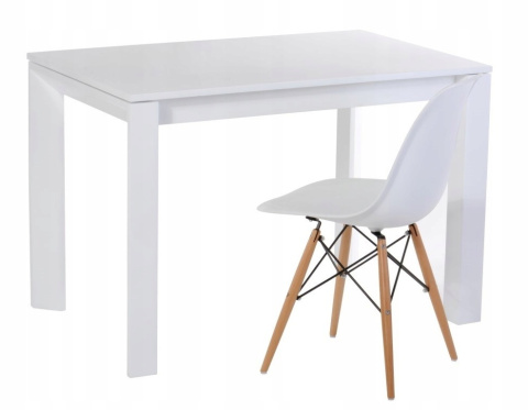 D2.DESIGN Krzesło P016W tworzywo PP białe, drewniane nogi wygodne i funkcjonalne D2.DESIGN Krzesło P016W tworzywo PP białe, drewniane nogi wygodne i funkcjonalne