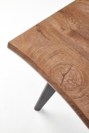 STÓŁ ROZKŁADANY DICKSON 150-210x90 blat dąb naturalny nogi - czarne - do jadalni HALMAR blat MDF okleinowany nogi lite drewno STÓŁ ROZKŁADANY DICKSON 150-210x90 blat dąb naturalny nogi - czarne - do jadalni HALMAR blat MDF okleinowany nogi lite drewno