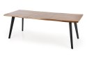 STÓŁ ROZKŁADANY DICKSON 150-210x90 blat dąb naturalny nogi - czarne - do jadalni HALMAR blat MDF okleinowany nogi lite drewno STÓŁ ROZKŁADANY DICKSON 150-210x90 blat dąb naturalny nogi - czarne - do jadalni HALMAR blat MDF okleinowany nogi lite drewno