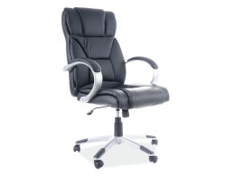 SIGNAL FOTEL OBROTOWY Q-044 CZARNY - krzesło biurowe do biurka, ekoskóra, TILT, fotel gabinetowy