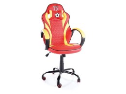 SIGNAL FOTEL OBROTOWY SPAIN - krzesło biurowe do biurka, ekoskóra, TILT, fotel młodzieżowy, kółka kauczukowe gamingowy Gamingowe