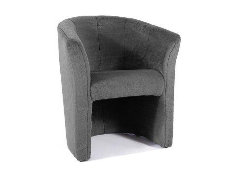FOTEL TM-1 R SZARY LAPIT 16/ WENGE - wypoczynkowy fotel tapicerowany futerko, kubełkowe oparcie, do salonu, poczekalni FOTEL TM-1 R SZARY LAPIT 16/ WENGE - wypoczynkowy fotel tapicerowany futerko, kubełkowe oparcie, do salonu, poczekalni