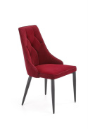 Halmar K365 krzesło bordowy tkanina velvet / czarny stal malowana proszkowo Halmar K365 krzesło bordowy tkanina velvet / czarny stal malowana proszkowo
