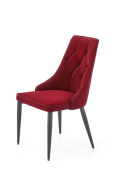 Halmar K365 krzesło bordowy tkanina velvet / czarny stal malowana proszkowo