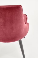 Halmar K365 krzesło bordowy tkanina velvet / czarny stal malowana proszkowo