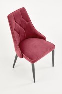 Halmar K365 krzesło bordowy tkanina velvet / czarny stal malowana proszkowo Halmar K365 krzesło bordowy tkanina velvet / czarny stal malowana proszkowo