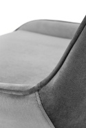 Halmar RICO fotel młodzieżowy popielaty velvet - obrotowy - krzesło biurowe - na kółkach, tapiceriowane