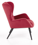 Halmar TYRION fotel wypoczynkowy bordowy tkanina velvet