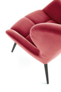 Halmar TYRION fotel wypoczynkowy bordowy tkanina velvet