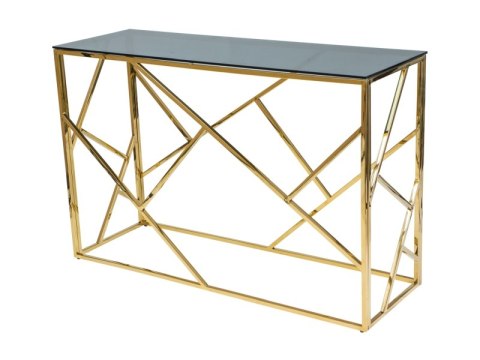 SIGNAL KONSOLKA ESCADA S SZKŁO DYMIONE/ZŁOTY 100X30 - nowoczesna półka, szkło hartowane, stelaż metalowy SIGNAL KONSOLKA ESCADA S SZKŁO DYMIONE/ZŁOTY 100X30 - nowoczesna półka, szkło hartowane, stelaż metalowy