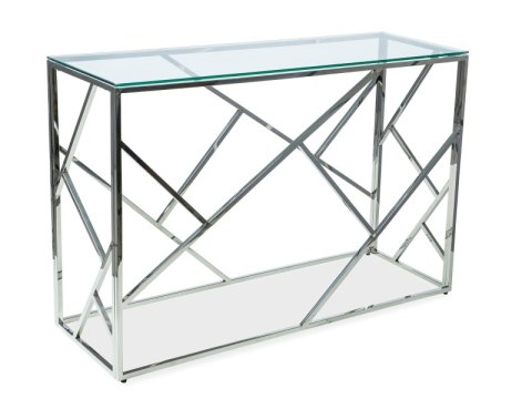 SIGNAL KONSOLKA ESCADA S TRANSPARENTNY/SREBRNY 100X30 - nowoczesna półka, szkło hartowane, stelaż metalowy 120x40 SIGNAL KONSOLKA ESCADA S TRANSPARENTNY/SREBRNY 100X30 - nowoczesna półka, szkło hartowane, stelaż metalowy 120x40