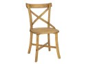 SIGNAL KRZESŁO LARS BRĄZ MIODOWY - drewniane, stabilne krzesło do jadalni, salonu