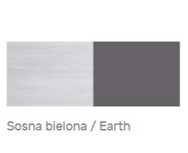 Meblar NEXT System NX10 - komoda młodzieżowa Sosna bielona / Earth Meblar NEXT System NX10 - komoda młodzieżowa Sosna bielona / Earth