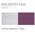 KOMODA Z SZUFLADAMI MŁODZIEŻOWA NEXT System NX10 Meblar SOSNA BIELONA / VIOLA 1 DRZWI