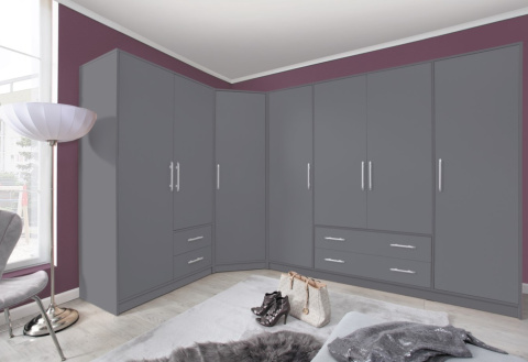 SZAFA TRZYDRZWIOWA Z LUSTREM SMART SRL2 Meblar - Antracyt - pojemna szara szafa - z płyty laminowanej -dedykowana do przedpokoju SZAFA TRZYDRZWIOWA Z LUSTREM SMART SRL2 Meblar - Antracyt - pojemna szara szafa - z płyty laminowanej -dedykowana do przedpokoju