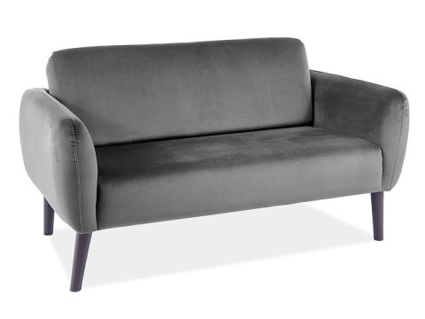 SOFA do salonu ELSA VELVET SZARA BLUVEL 14 / WENGE - tapicerowana kanapa dwuosobowa, nogi drewniane SOFA do salonu ELSA VELVET SZARA BLUVEL 14 / WENGE - tapicerowana kanapa dwuosobowa, nogi drewniane