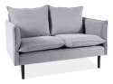 SIGNAL SOFA dwuosobowa FLORA VELVET SZARA BLUVEL 14 / WENGE - tapicerowana kanapa poduszki na siedzisku i oparciu nogi drewniane SIGNAL SOFA dwuosobowa FLORA VELVET SZARA BLUVEL 14 / WENGE - tapicerowana kanapa poduszki na siedzisku i oparciu nogi drewniane