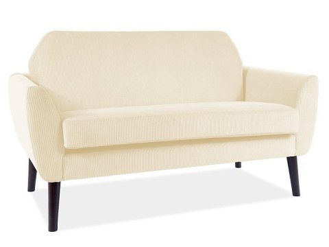 SOFA dwuosobowa MENA SZTRUKS KREM FJORD 23 / WENGE - tapicerowana, elegancka sofa do salonu, poczekalni, gabinetu SOFA dwuosobowa MENA SZTRUKS KREM FJORD 23 / WENGE - tapicerowana, elegancka sofa do salonu, poczekalni, gabinetu