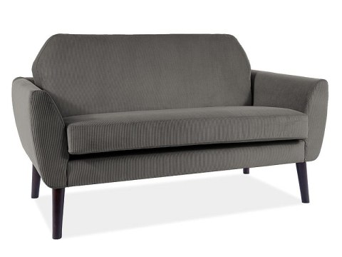 SOFA dwuosobowa MENA SZTRUKS SZARA FJORD 15 / WENGE - tapicerowana, elegancka sofa do salonu, poczekalni, gabinetu SOFA dwuosobowa MENA SZTRUKS SZARA FJORD 15 / WENGE - tapicerowana, elegancka sofa do salonu, poczekalni, gabinetu