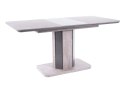 SIGNAL STÓŁ do jadalni HEXON SZARY EFEKT BETONU / GRAFIT 120(160)X80 -prostokątny rozkładany stół do salonu, płyta laminowana SIGNAL STÓŁ do jadalni HEXON SZARY EFEKT BETONU / GRAFIT 120(160)X80 -prostokątny rozkładany stół do salonu, płyta laminowana